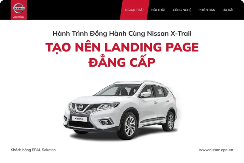 Hành Trình Đồng Hành Cùng Nissan X-Trail Tạo Nên Landing Page Đẳng Cấp